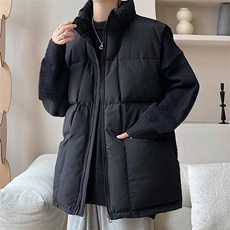 冬季叠穿无袖棉马甲男宽松加厚棉服坎肩外套M2902-特P50控98，男装背心/马甲，电商A001