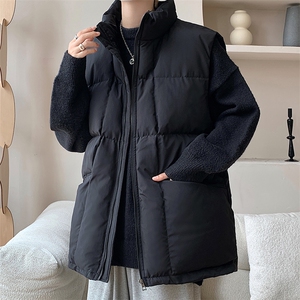 冬季叠穿无袖棉马甲男宽松加厚棉服坎肩外套M2902-特P50控98图片