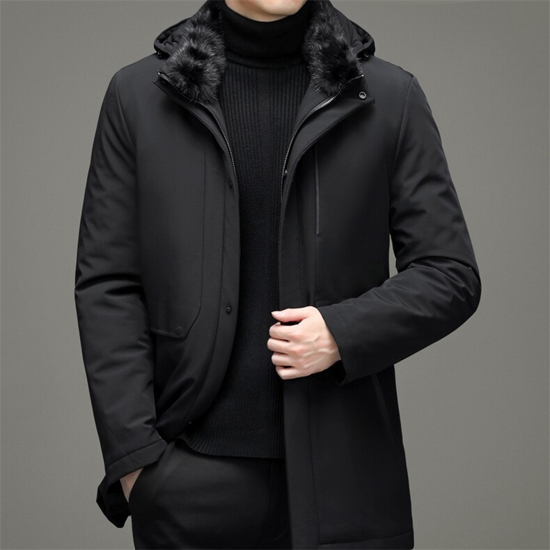 羽绒服男长款爸爸冬装连帽保暖中年脱卸水貂领外套YYYR9999-P370,男装羽绒服,电商B212（原钱塘6029）