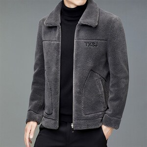 CB8821冬季2021海宁男式羊毛皮草男修身颗粒绒两面穿夹克P230，男装夹克，电商B360