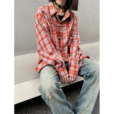 新中式男装小香风格子衬衫男外套立领盘扣风衬衣CS558-P50，男装衬衫，星座1007（原301D）