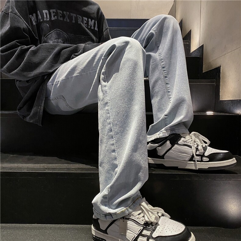 抖音品质2023新款修身小脚裤泥巴黄牛仔裤B315-K23252-P50控68,男装牛仔裤,电商B315