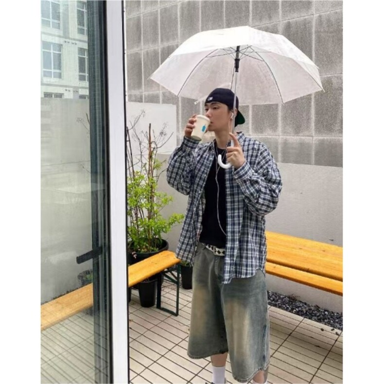 fromwrting春季新款休闲宽松长袖衬衫少年感简约日系学院上衣外套,男装衬衫,星座710