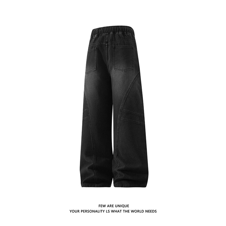 白底解构牛仔裤男秋冬加厚美式复古做旧设计感裤子-A2325P48,男装牛仔裤,电商B241