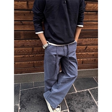 法工蓝色手工磨破工装裤男XG6633，男装休闲裤，星座208-5
