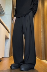 M-8XLA字廓形西裤大码高级裤子垂感阔腿裤直筒休闲长裤KZ1981P55，男装西裤，电商B238