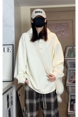 重磅连帽亨利领设计感卫衣宽松潮流上衣W4645-P47【特价】，男装卫衣，电商A007