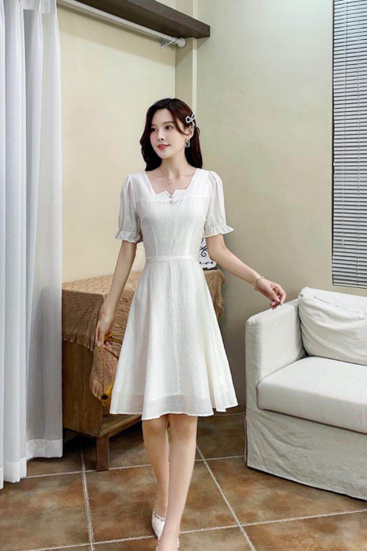 天丝提花简约大气连衣裙系列款产品，女装连衣裙，天使公主