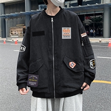 夹克男士秋季宽松潮流休闲帅气棒球服2021新款复古上衣W1703-P52，男装夹克，星座512-4