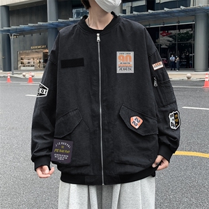 夹克男士秋季宽松潮流休闲帅气棒球服2021新款复古上衣 W1703-P52图片