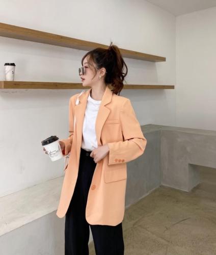 2021新款糖果色炸西装外套少女休闲西服上衣春季韩版宽松百搭,女装西装,香丽迪1