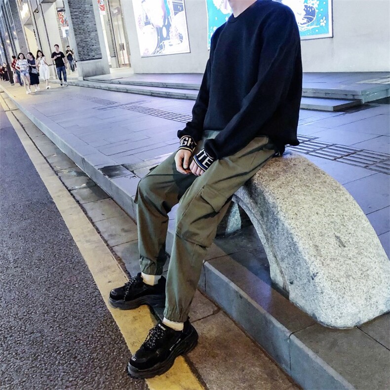 ins宽松工装裤男潮牌直筒bf风阔腿裤原宿长裤623/P60（70）,男装休闲裤,星座1506-1