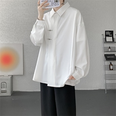 CS1153-特P40控78秋季新款垂感佳新中式衬衫宽松衬衣大码男，男装衬衫，电商A059