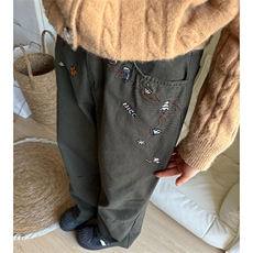 情侣款美式刺绣宽松休闲裤610A-1-LY3185-P53，男装休闲裤，星座610A-1