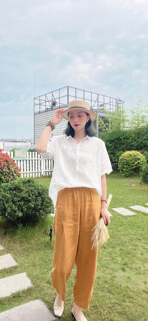 纯苎连衣裙小衫裤子裙子衬衣 时尚风 风淑女风休闲风，女装连衣裙，川哲