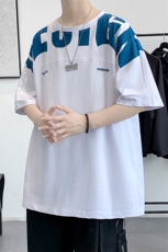 货足8XL-M美式纯短袖T恤男2023夏季新款oversize加肥加大体恤，男装T恤，钱塘717(原712)