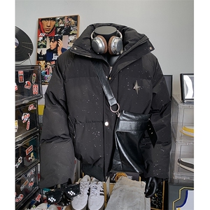 405A 美式高街个性金属设计印花满天星棉服  MY24912-特批85控158图片