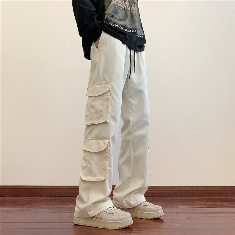 深度库存春装新款拖地裤子宽松休闲裤男多口袋工装裤K503-特P38，男装工装外套，电商A099