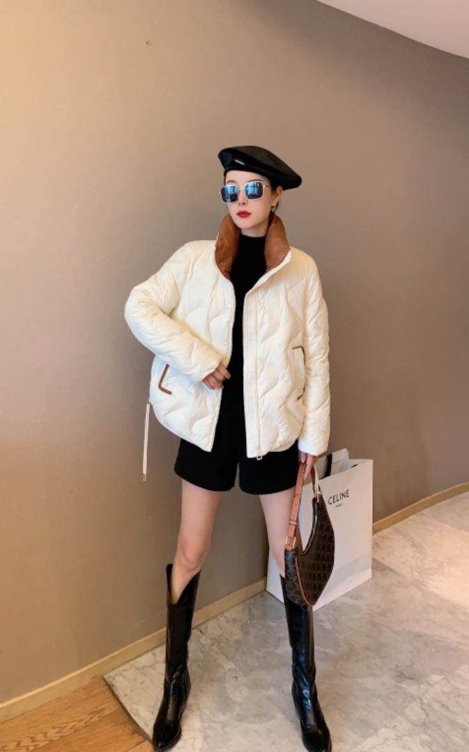 【现货】2021年秋冬季显瘦宽松加厚保暖白鸭绒羽绒服，女装羽绒服，名怡