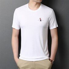 夏季圆领舒适短袖t恤男时尚半袖韩版男装薄款冰爽凉感体恤P42，男装T恤，钱塘6003A(原)4033A