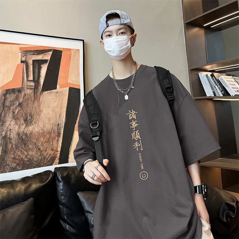 量大优可提供视频2024夏季新美式短袖T恤D223A-T24117-P18,男装T恤,电商019-1