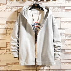 KS21068-P38连帽开衫卫衣男运动外套大码班服砖墙挂拍，男装卫衣，电商A040A