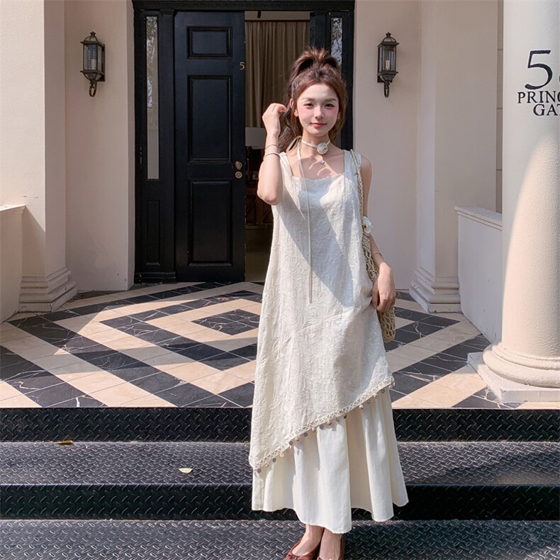 韩版休闲显瘦珠片重工刺绣无袖背心连衣裙女182A8621P135K198,女装连衣裙,浙宝182A