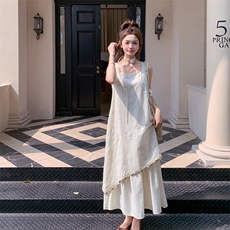 韩版休闲显瘦珠片重工刺绣无袖背心连衣裙女182A8621P135K198，女装连衣裙，浙宝182A