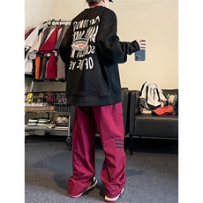 QY5204-TP40控价58秋季字母麂皮绒潮牌上衣圆领青少年百搭卫衣男，男装卫衣，电商A102-1