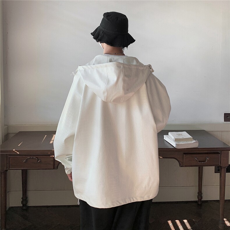 港风连帽鳄鱼纹PU皮衣大码情侣休闲冲锋衣夹克男JK8744P90控128,男装夹克,星座226-1