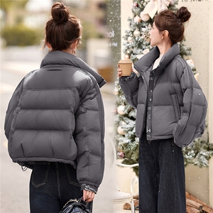 立领短款羽绒服女外套2025冬季新款小个子超好看加厚保暖外套女图片