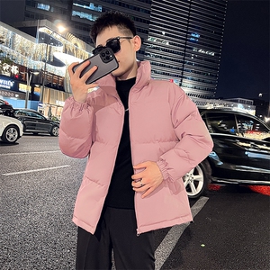 冬季纯色立领棉衣男加厚棉服潮流棉袄子A266-P03-P35特批黑色P35图片