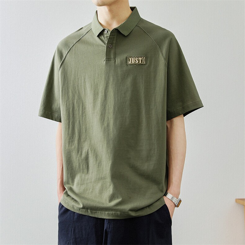纯棉短袖t恤男士polo衫夏季薄款潮牌纯色休闲上衣服T恤高级感,男装T恤,星座914