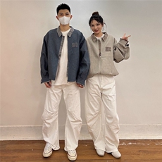 有货。老钱风假两件外套Cleanfit千鸟格男女夹克W6932-P70，男装夹克，星座412-3