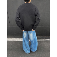 YK86032-P35腈纶45%锦纶24.3%聚酯纤维30.7%圆领纯色毛衣男秋冬，男装针织衫/毛衣，电商A086-1