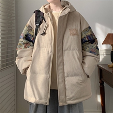 2024冬季新款港风大皂大码绣花小熊棉衣M-5XHM23927-特P105，男装棉衣，电商A022