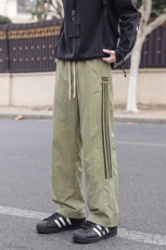春款大量现货特P25速干三条杠休闲裤情侣直筒复古长裤DY5032，男装休闲裤，电商A178