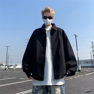 麂皮绒外套男士垫肩痞帅翻领夹克   W9303 P68图片