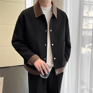 轻熟风~抖音拼色加厚夹克外套M~5XL K505/P95 加棉P100图片