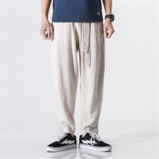 21夏季 日系大码风亚麻灯笼裤棉麻裤哈伦萝卜裤休闲 K25/P55图片