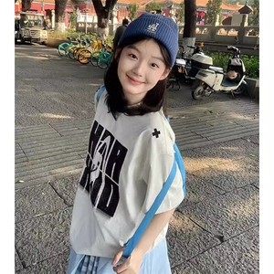 万针全刺绣工艺 高品质260克纯棉双纱美式宽松百搭短袖T恤 特P33图片
