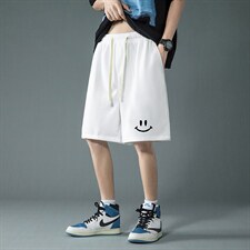 HD74204-P22华夫格短裤男大码宽松五分裤男直筒中裤，男装休闲裤，电商A040