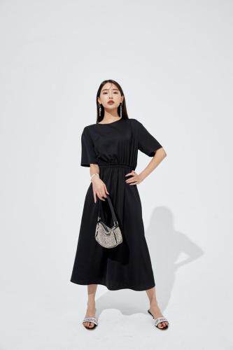 现货夏装后腰镂空设计连衣裙，女装连衣裙，M&VC