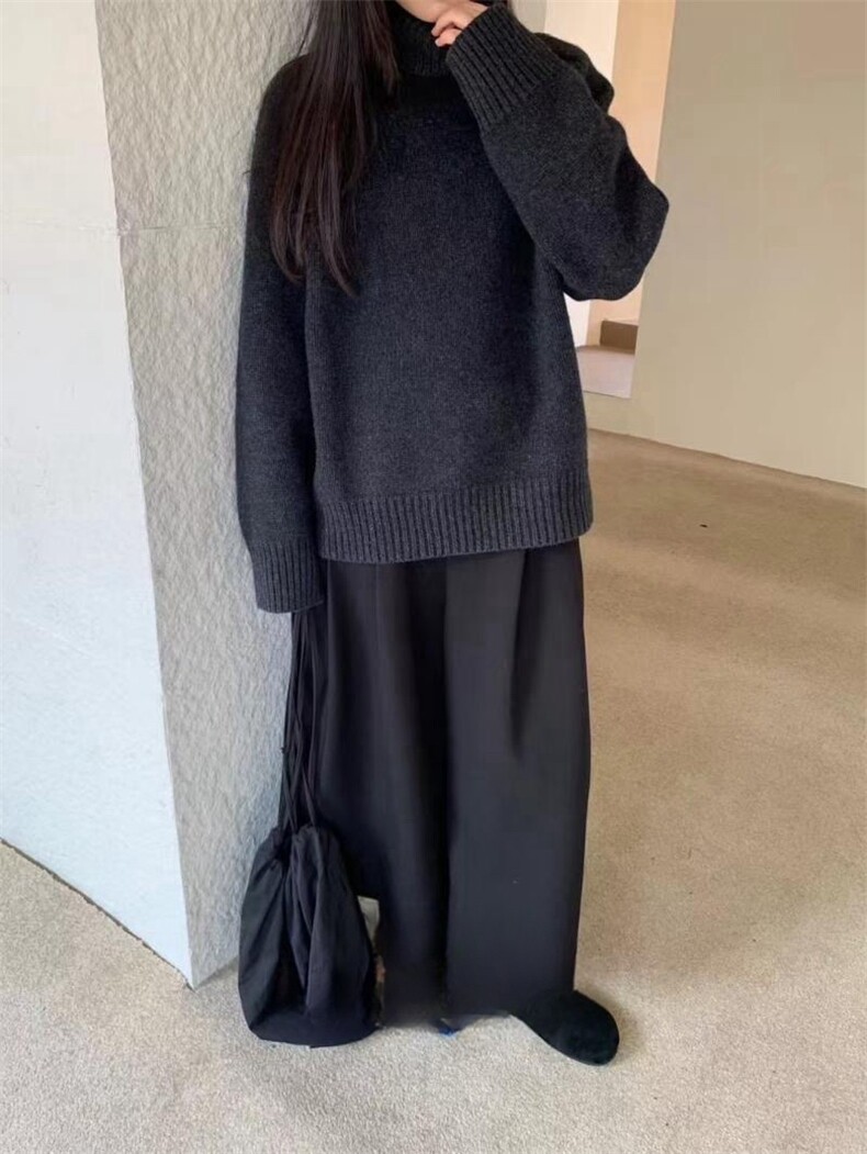 常规款通勤套头高领纯色经典女士气质毛衣高级,针织衫/毛衣,圣旺供货