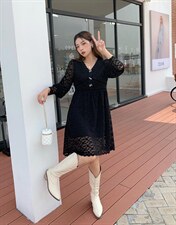 现货，中长款连衣裙，女装连衣裙，墨初