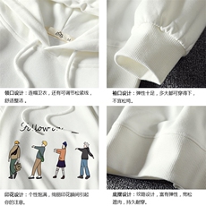 WY2043-P40纯棉连帽卫衣男大码运动帽衫宽松薄外套男麒麟风，男装卫衣，电商A040A