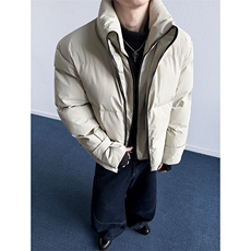 现货MYF03-P110冬季高级立领假两件双拉链保暖棉衣棉服皮外套q，男装棉衣，电商A456（原C415）