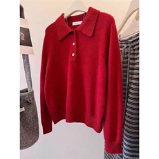 2025年秋季时尚百搭通勤简约休闲翻领开衫，女装针织衫/毛衣，锦瑟羊绒