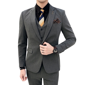西装套装男英伦风韩版修身三件套商务西服A470-TZ26大码加价图片
