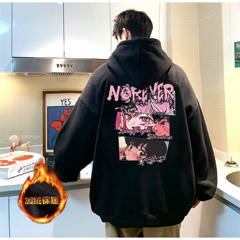 抖音供货、重磅360克现货加绒印花连帽卫衣HD019-1-LMWY44122-P40,男装卫衣,电商019-1